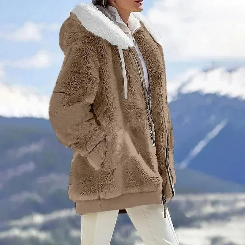 Alaska | Women's Winter Coat Jacket with Stripes