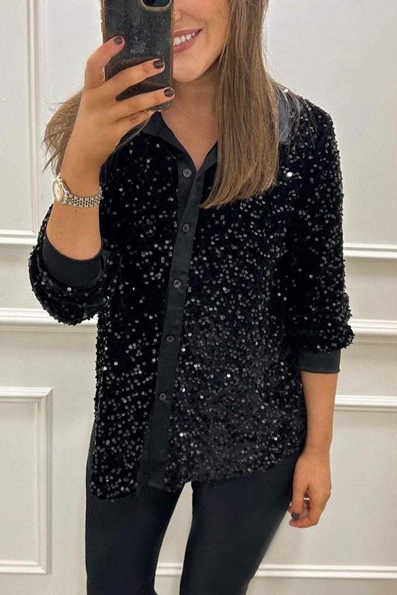 Nikki - Sparkling Blouse for the Holidays