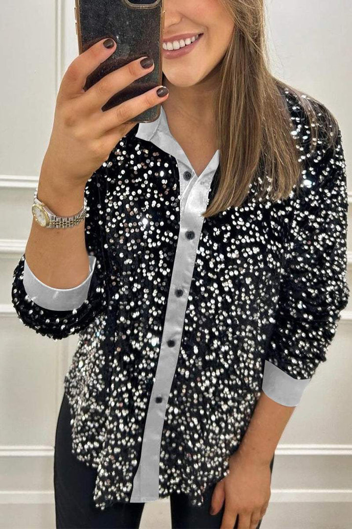 Nikki - Sparkling Blouse for the Holidays