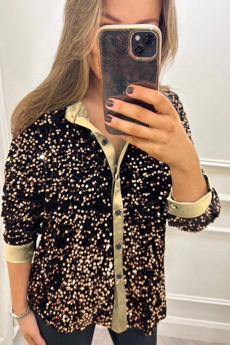 Nikki - Sparkling Blouse for the Holidays