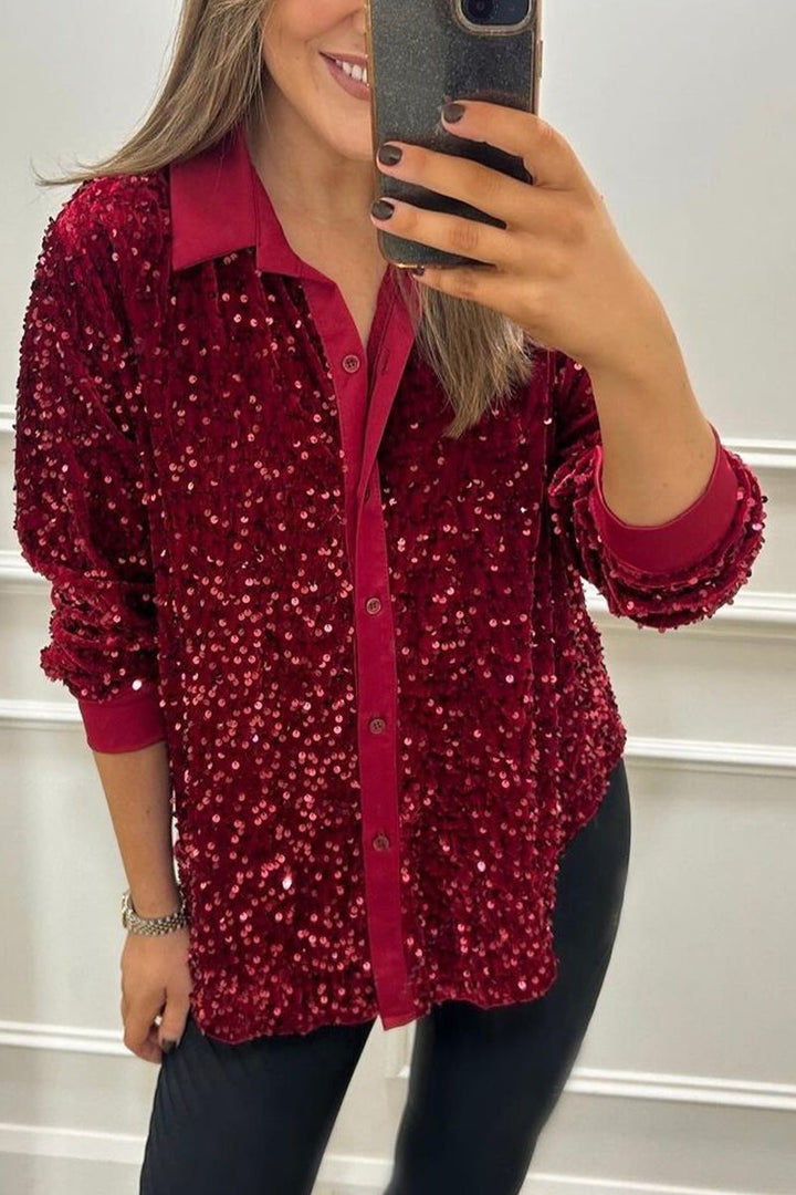 Nikki - Sparkling Blouse for the Holidays