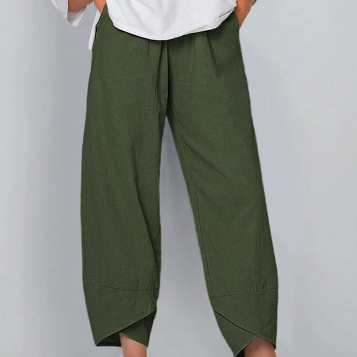 Casual Pants Made from Cotton and Linen