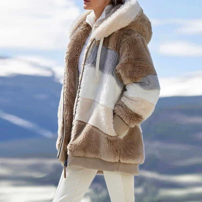 Alaska | Women's Winter Coat Jacket with Stripes