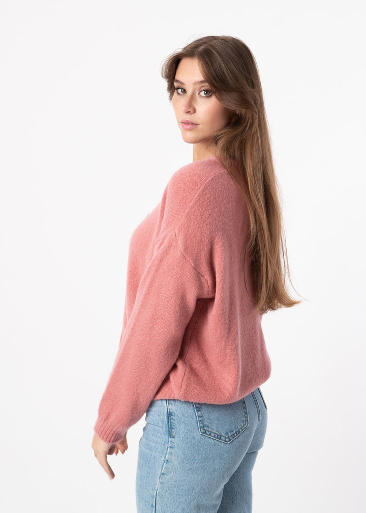 Soft Wool Cardigan - Antique Pink