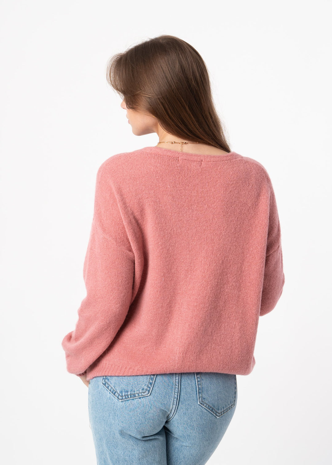 Soft Wool Cardigan - Antique Pink