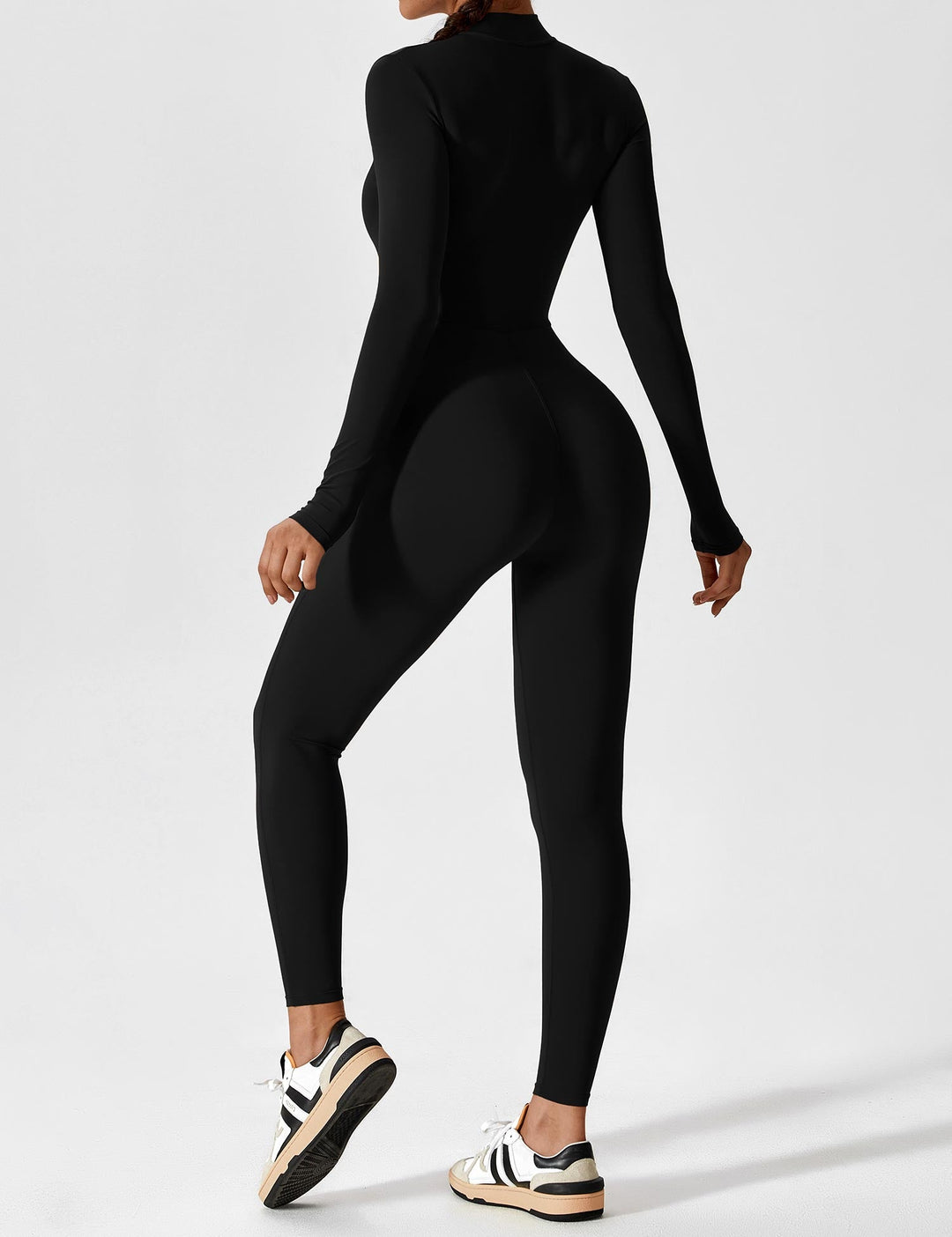 Yeoreo | Long Sleeve Short Sleeve Zipper Jumpsuit