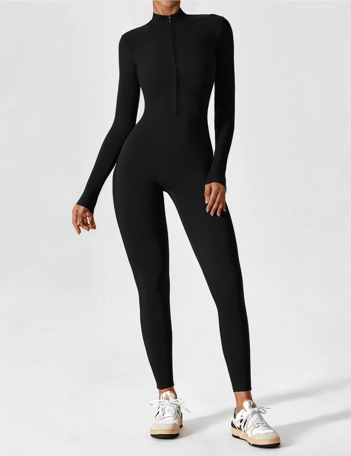 Yeoreo | Long Sleeve Short Sleeve Zipper Jumpsuit