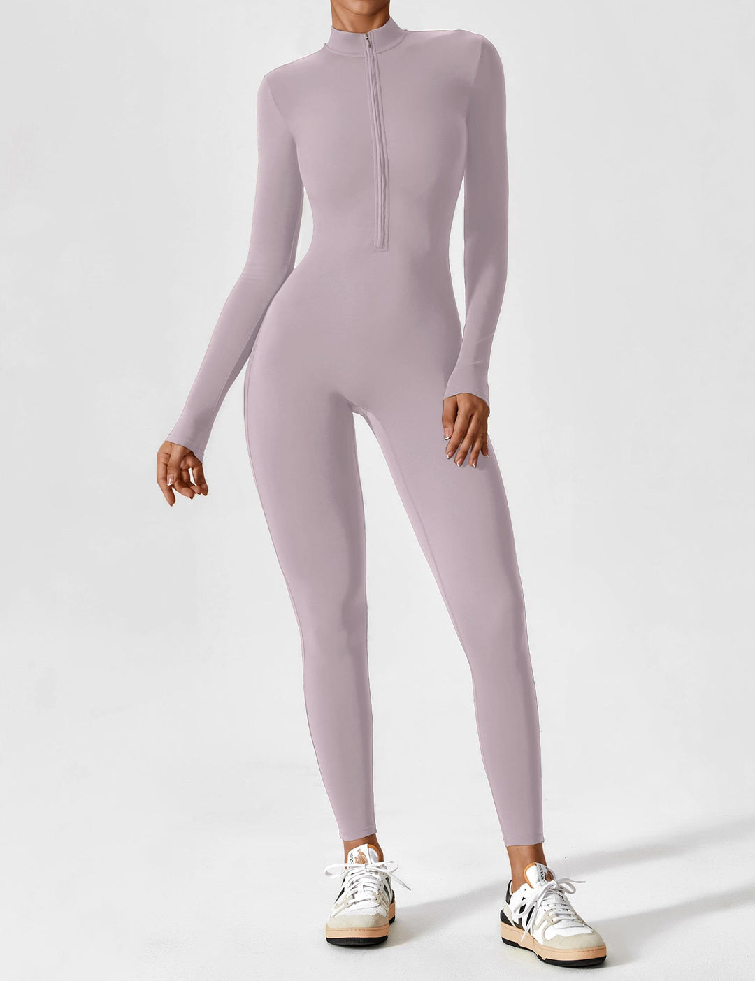 Yeoreo | Long Sleeve Short Sleeve Zipper Jumpsuit